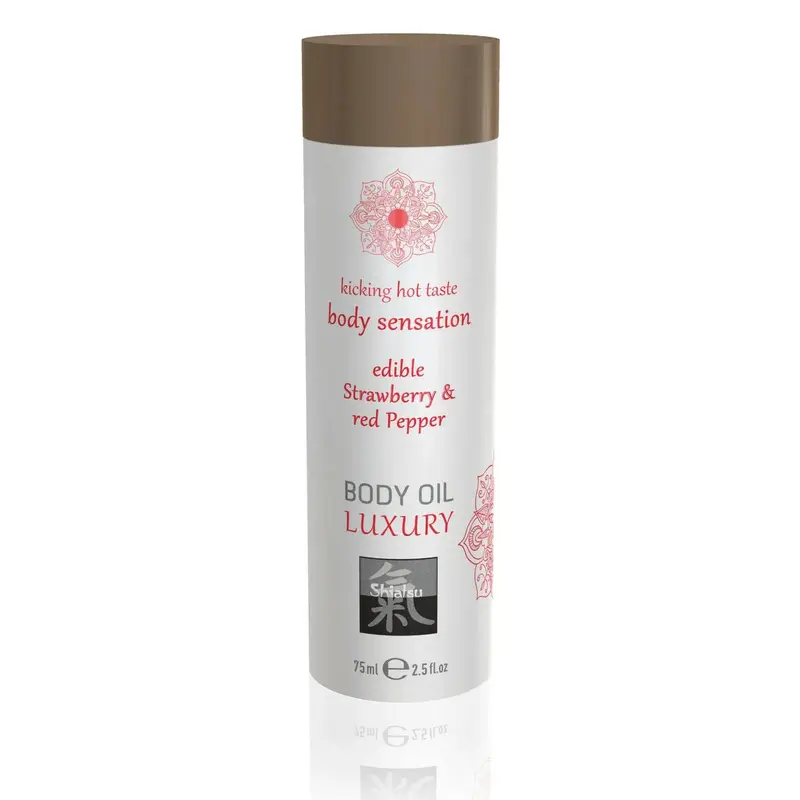 Olio da Massaggio commestibile alla Fragola e Peperoncino 75 ml
