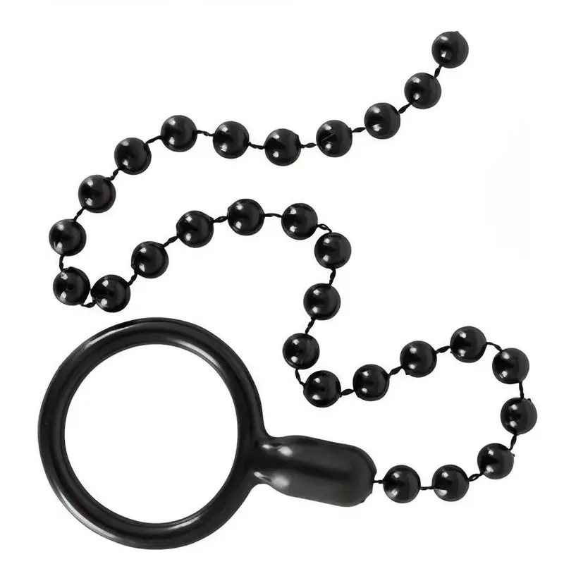 Palline anali collegate ad anello fallico - Nero