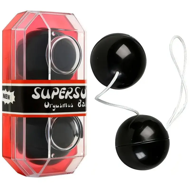 Palline vaginali Basic nere Seven Creations, diametro 3.5 cm