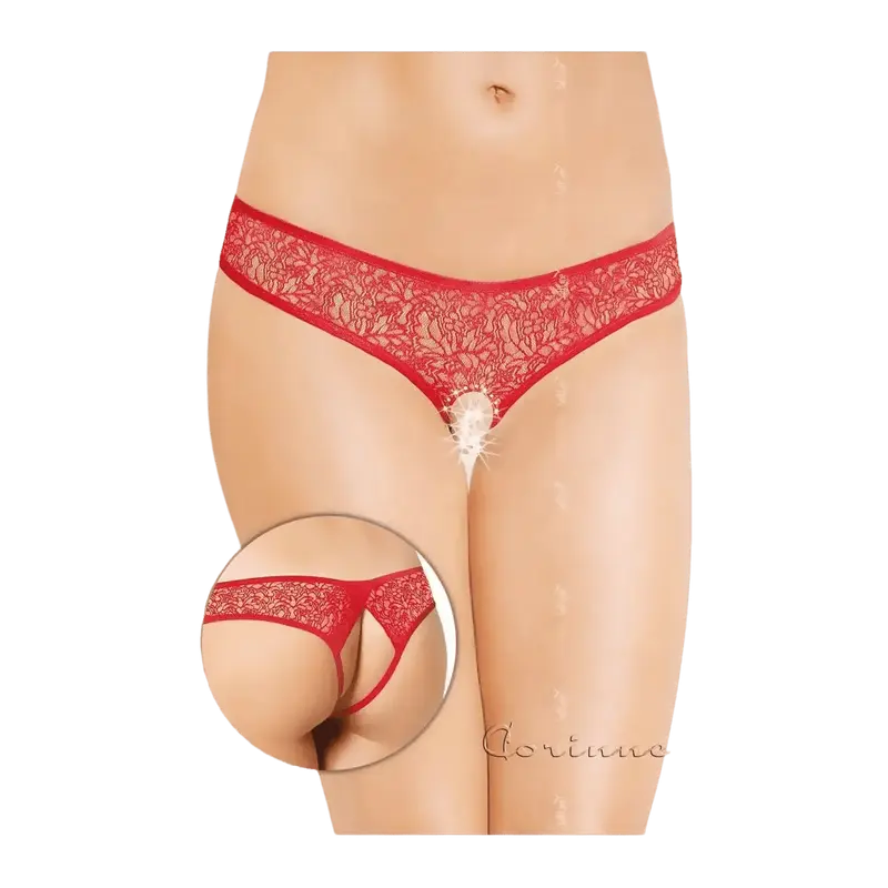 Perizoma in pizzo rosso SoftLine