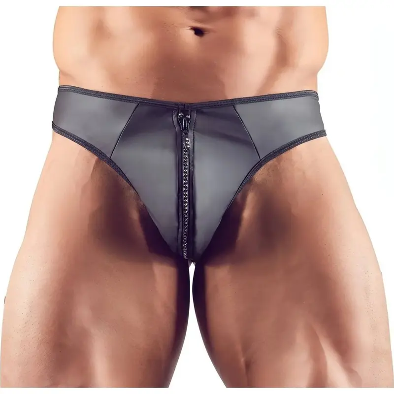Perizoma uomo Svenjoyment con zip di strass