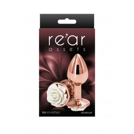 Plug anale Rear Assets design Rosa bianco Small