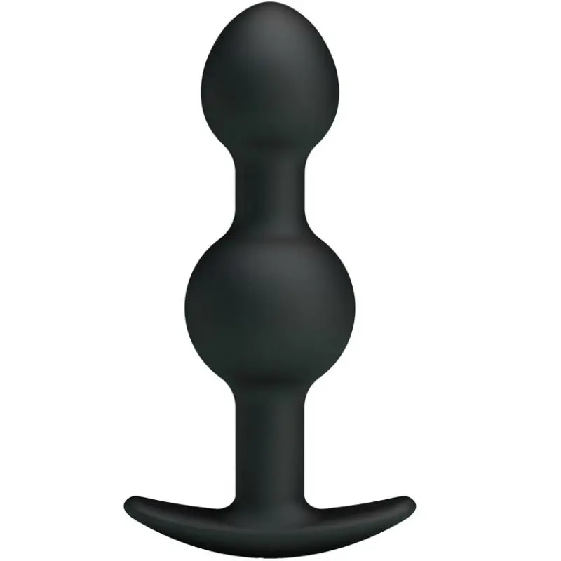 PRETTY LOVE - SFERE ANALI IN SILICONE PER STIMOLAZIONE SPECIALE 10,3 CM - NERO