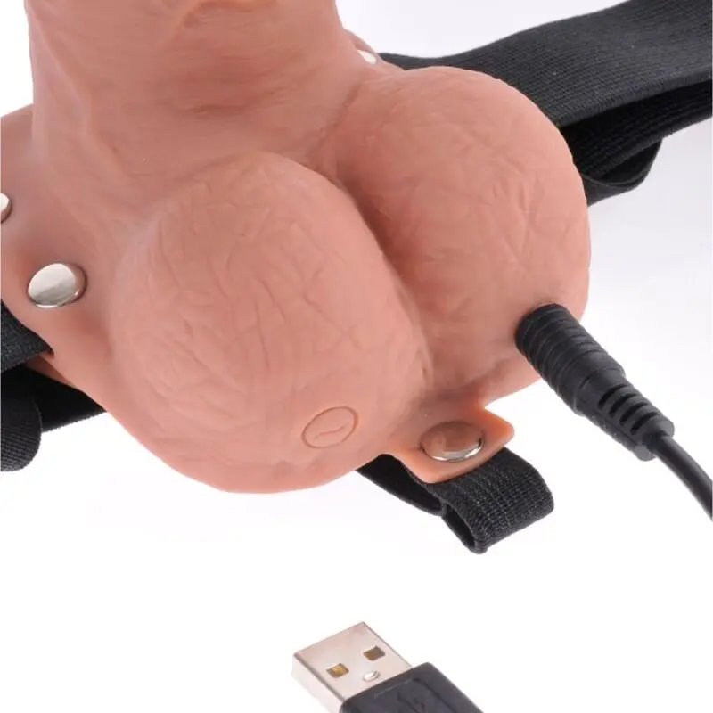 Rechargeable hollow strap-on with balls | 17.8 cm × 5.3 cm | FETISH FANTASY SERIES