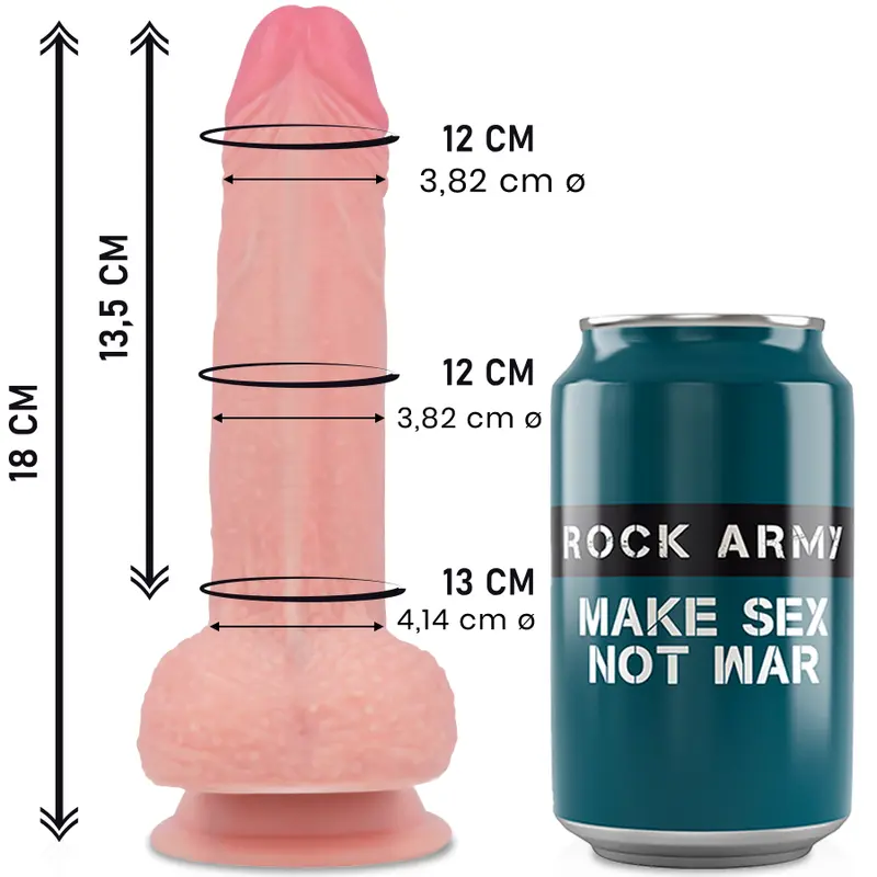 ROCKARMY LIQUID SILICONE PREMIUM MUSTANG REALISTICO 18CM