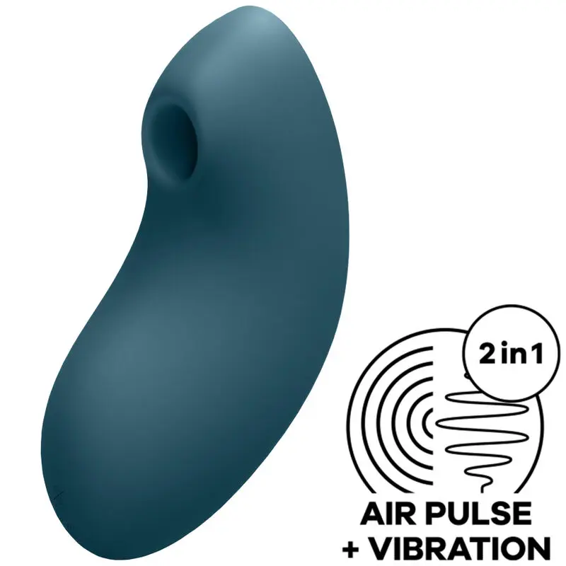 SATISFYER VULVA LOVER 2 STIMOLATORE DI IMPULSI D'ARIA E VIBRATORE - BLU