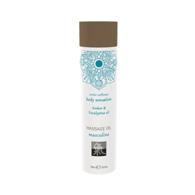 SHIATSU MASSAGE OIL MASCULINE - AMBER & EUCALYPTUS OIL 100ML