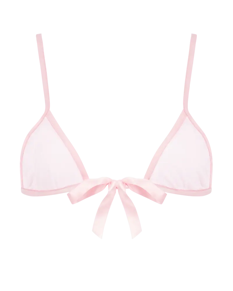 SIMONA RIBBON TIE BRA - PINK