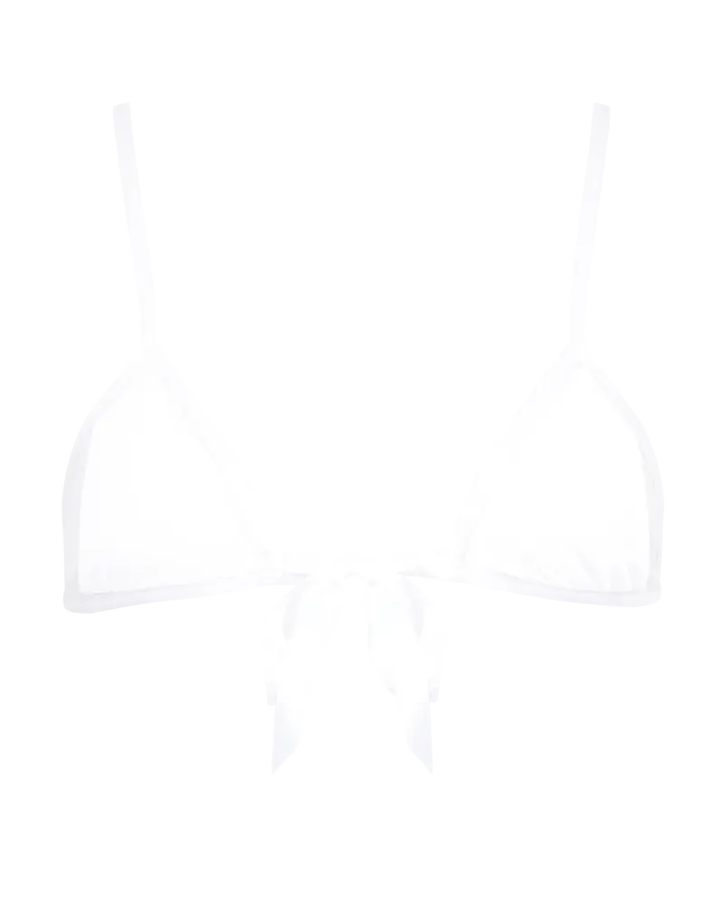 SIMONA RIBBON TIE BRA - WHITE
