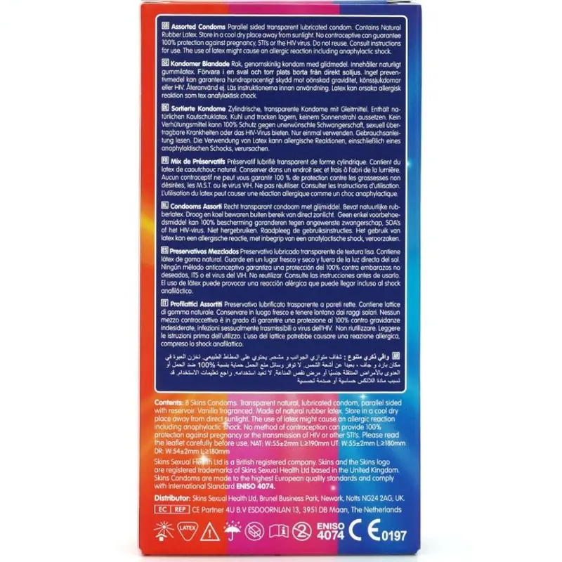 SKINS - CONFEZIONE ASSORTITA DI 8 PRESERVATIVI PREMIUM