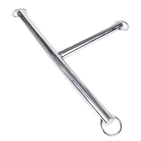 Stainless steel T-bar spreader handcuffs | METAL HARD