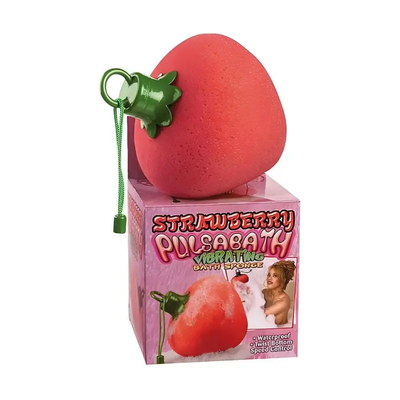 Strawberry Pulsabath Vibrating Bath Sponge