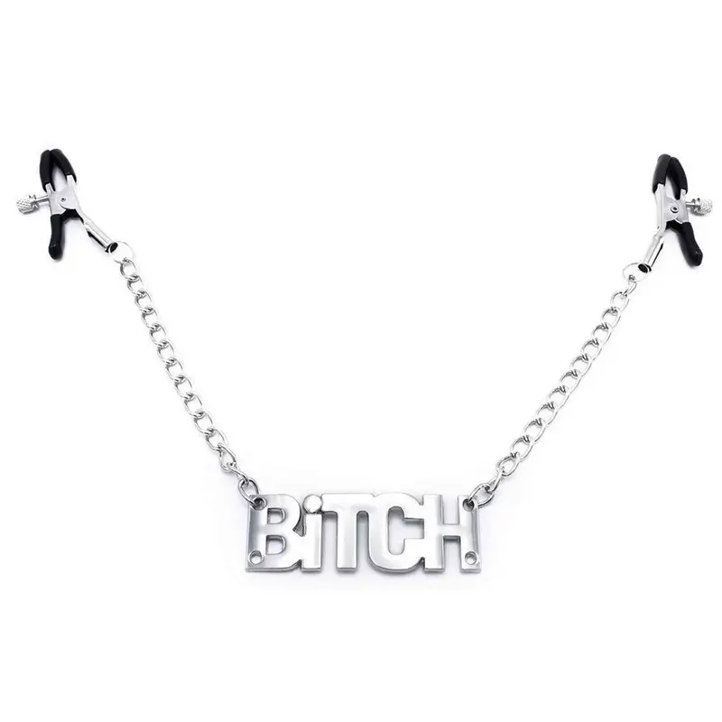 Stringicapezzoli Con Catena e Ciondolo "Bitch"