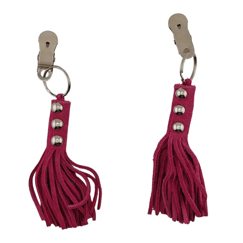 Stringicapezzoli con frangia viola Italian-Sexy