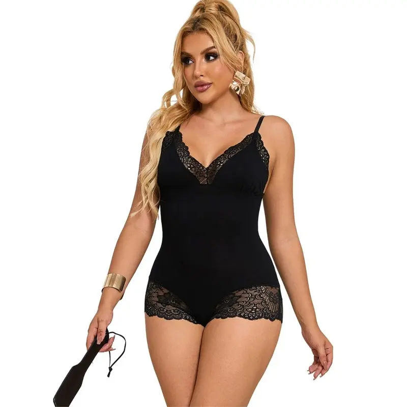 SUBBLIME - ORSACCHIOTTO CON DETTAGLI IN PIZZO FLOREALE NERO L/XL