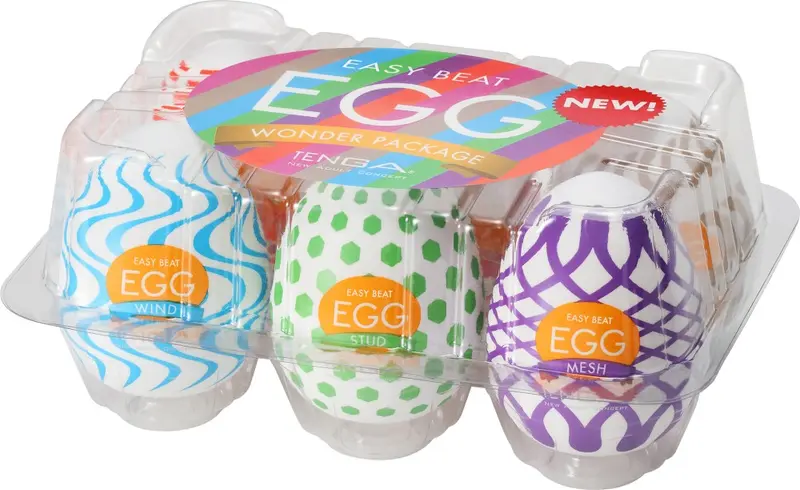 TENGA Egg Variety Pack Wonder – Kit Masturbatori Maschili Monouso Elasticizzati Effetto Realistico