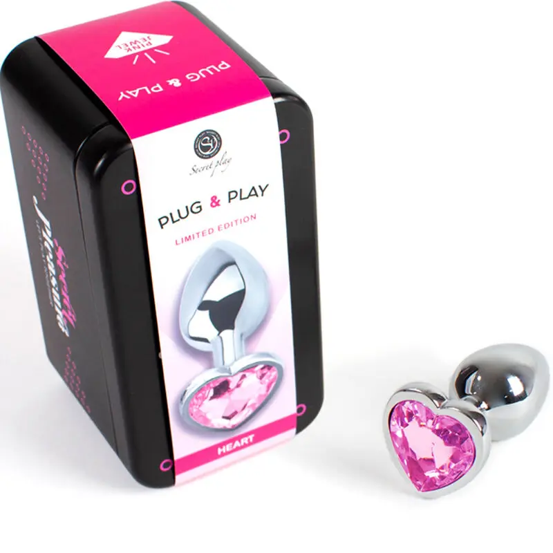 Ultra-Smooth Aluminum Butt Plug with Heart Base | 7 cm × 2.8 cm | SECRETPLAY