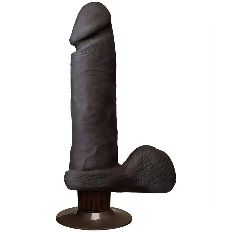 UR3 The Vibro  Realistic Cock 8″ - Black
