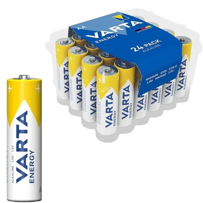 VARTA Energy AA - LR6 Alkaline Batteries | 1.5V | 24 Units
