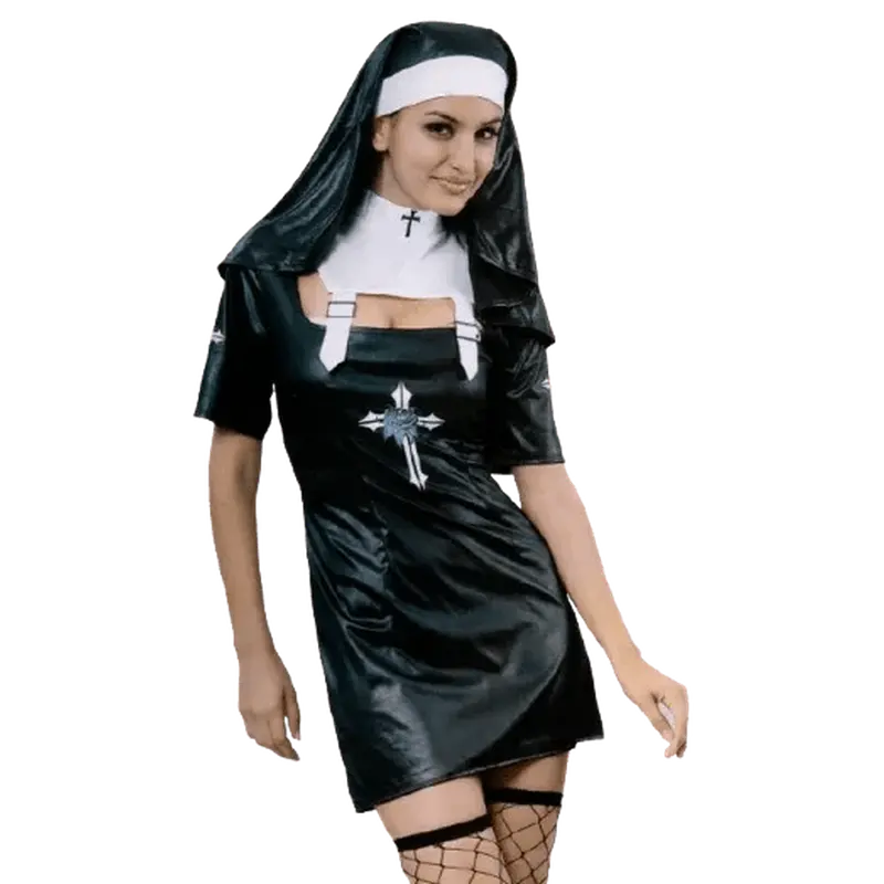 Vestitino suora sexy nero Italian-Sexy per il gioco di ruolo