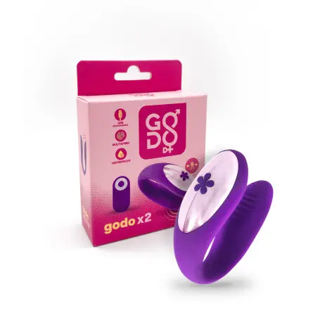 Vibratore per la coppia Godo X 2 silicone viola