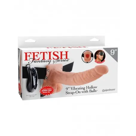 Vibratore realistico indossabile strap on dildo vaginale fallo vibrante 9